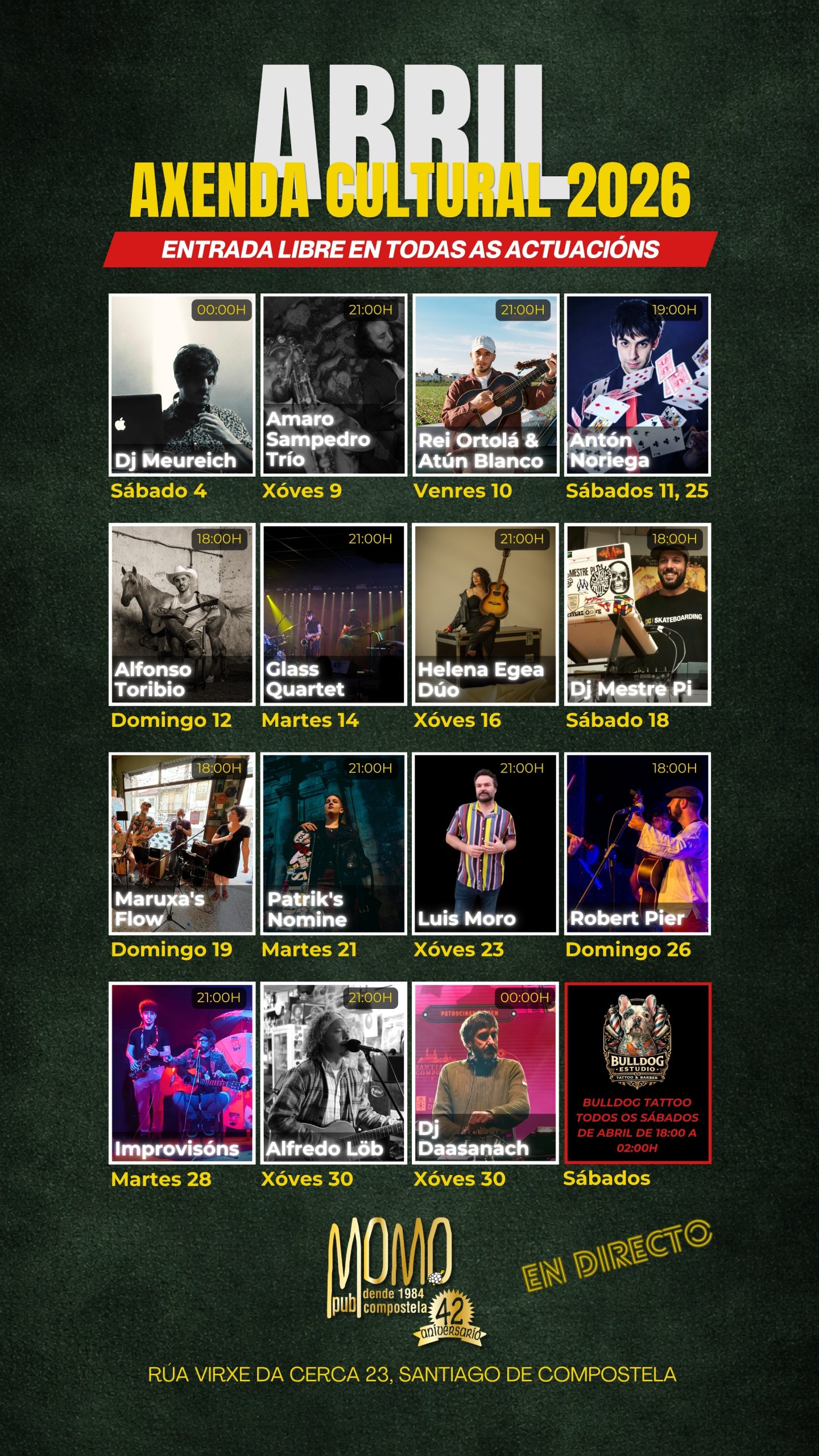 Actuacions de abril 2026